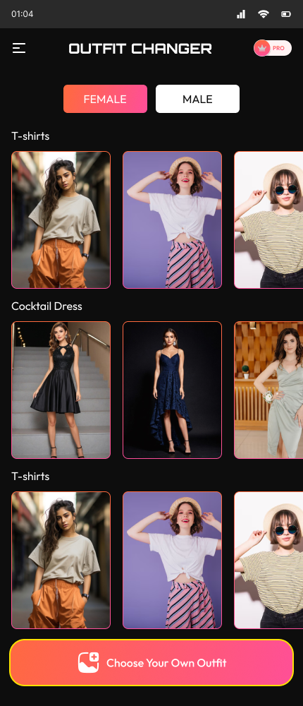 Outfit Swap AI Mobile Application